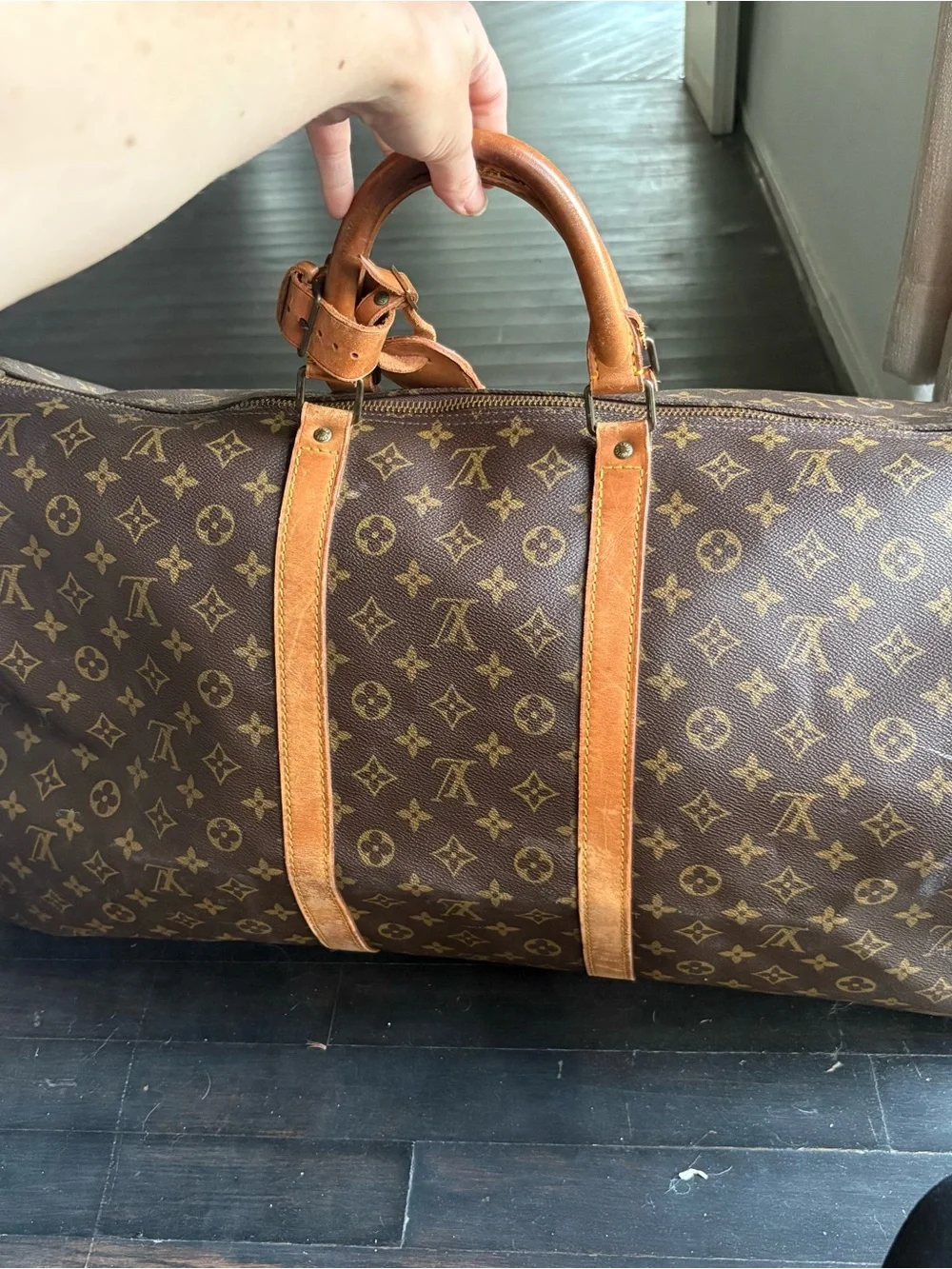 Louis Vuitton Monogram Canvas Keepall 60 /w Luggage Tag